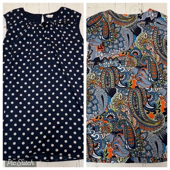 J. Crew Crewcuts Dress Bundle Children Girl 12 Polka Dot Paisley Pockets Cotton - Picture 1 of 16